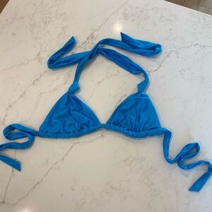 Vibrant Blue Triangle Bikini Top